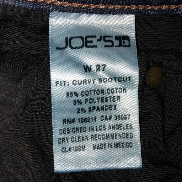 Joe’s Jeans Curvy Bootcut Dark blue wash Sz. W27 - Picture 7 of 8
